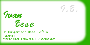 ivan bese business card